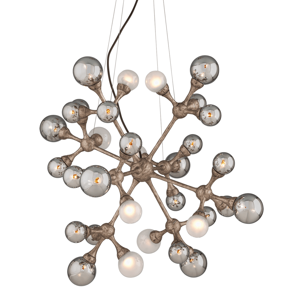 Element Collection: Frosted Smoked Glass Globe Pendant Light