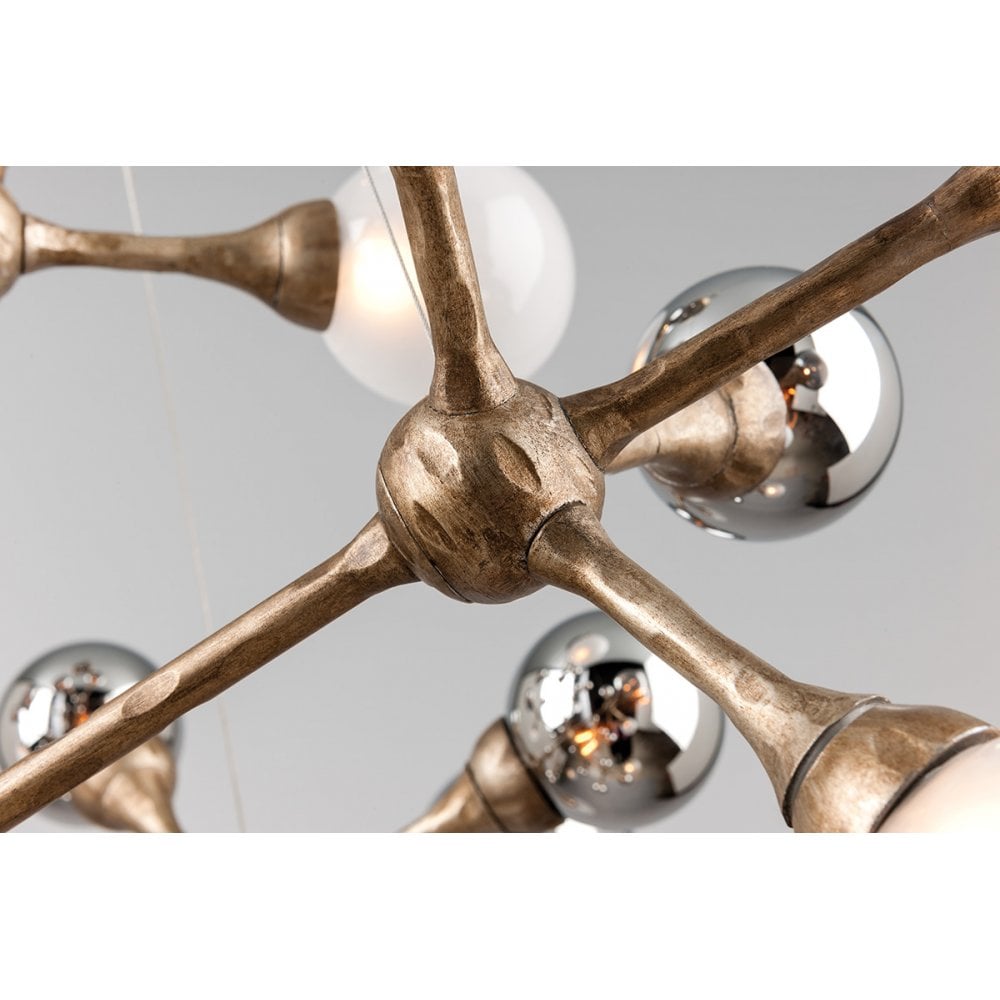 Element Collection: Frosted Smoked Glass Globe Pendant Light