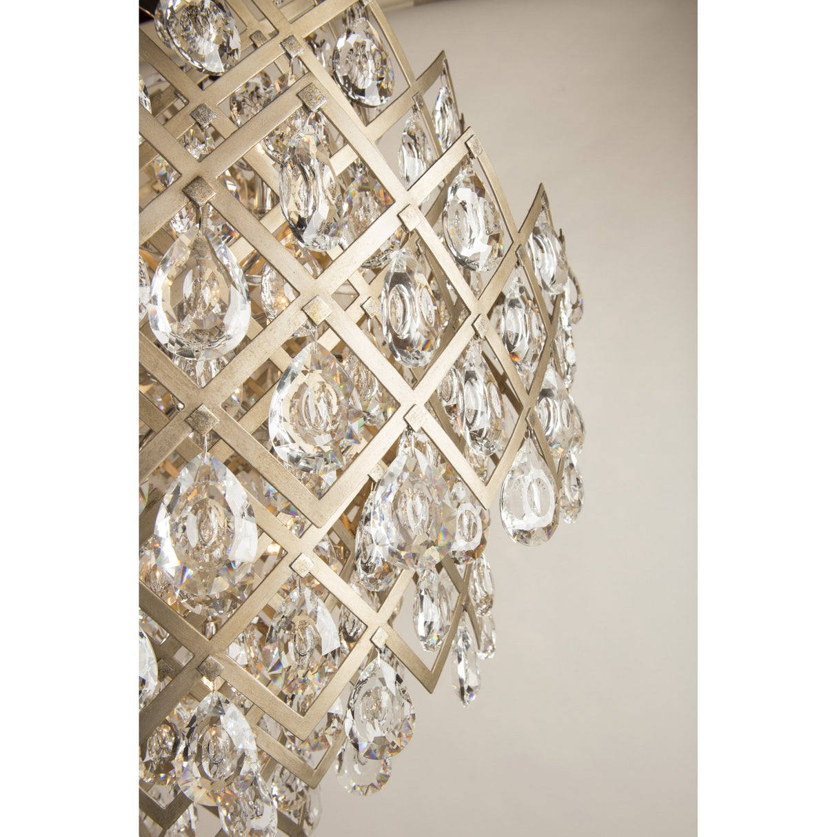 Tiara Crystal Droplet Bronze Wall Sconce with Dimmable Feature