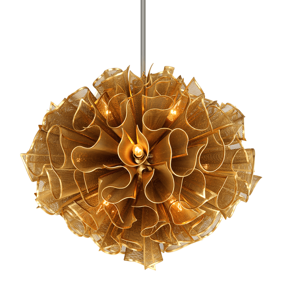 Radiant Gold Multi-Bulb Pendant Light - Pulse Collection