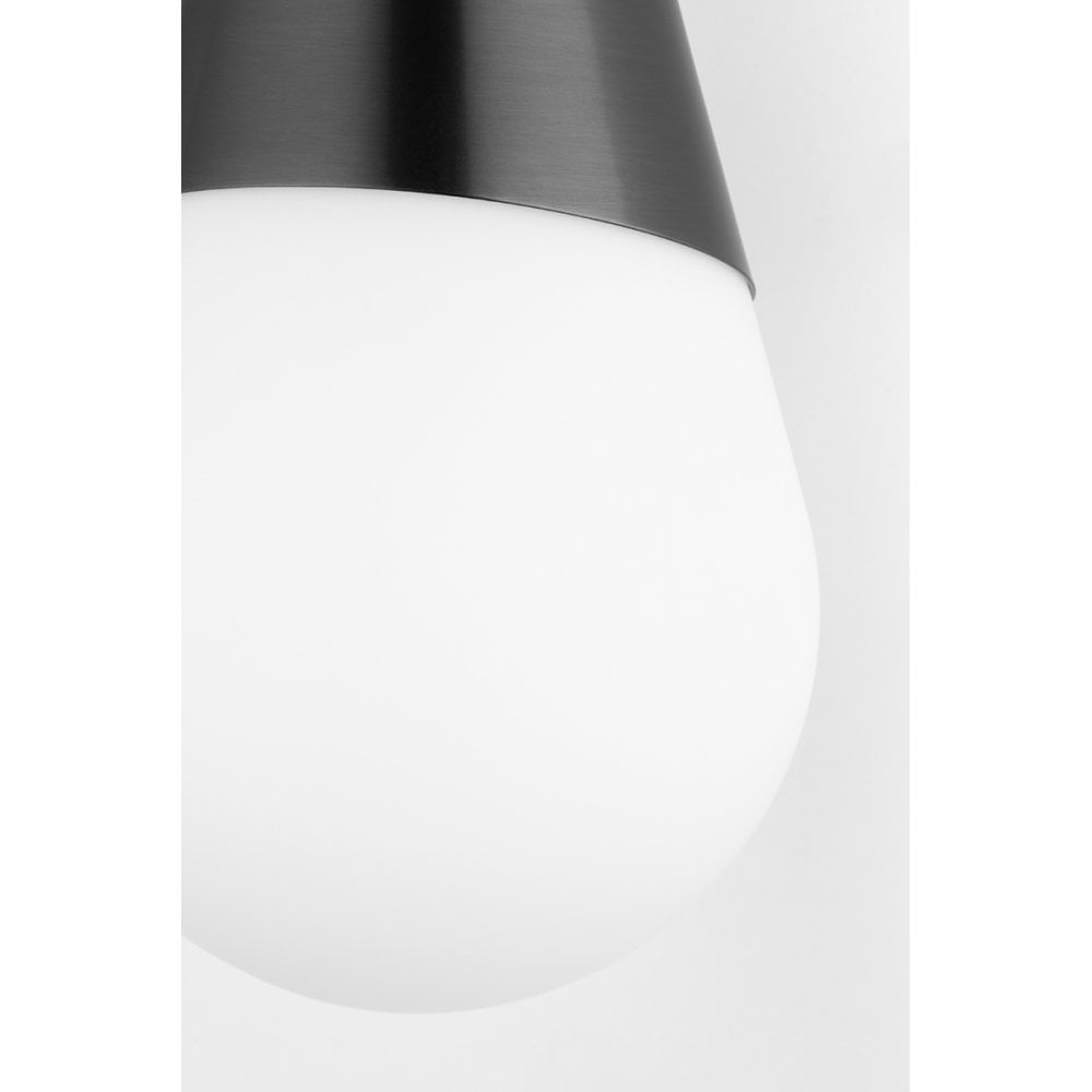 Cora Elegant Polished Nickel Wall Sconce with Glass Shade