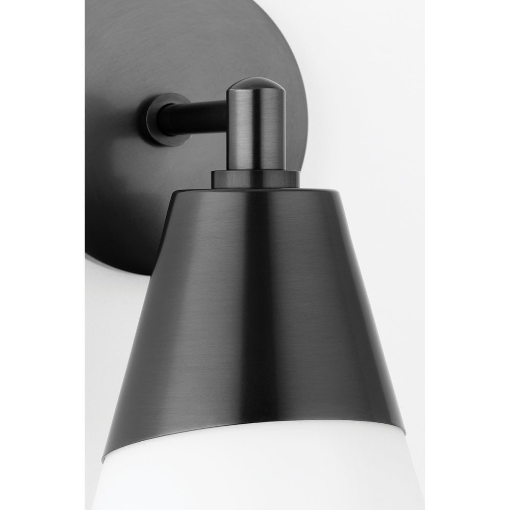 Cora Elegant Polished Nickel Wall Sconce with Glass Shade