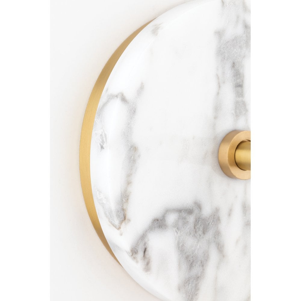 Chloe Brass and Glass Wall Sconce in Vintage Design