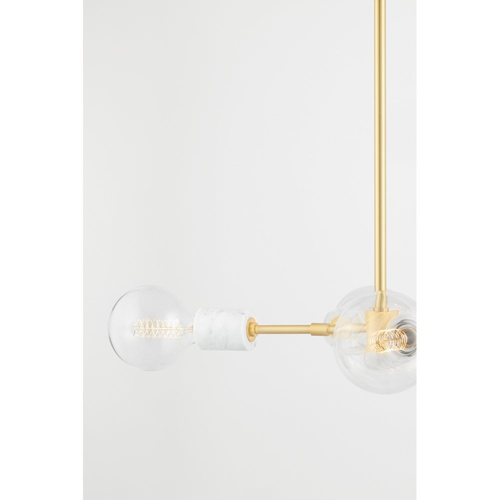 Asime Retro-Chic Brass Multi-Light Pendant