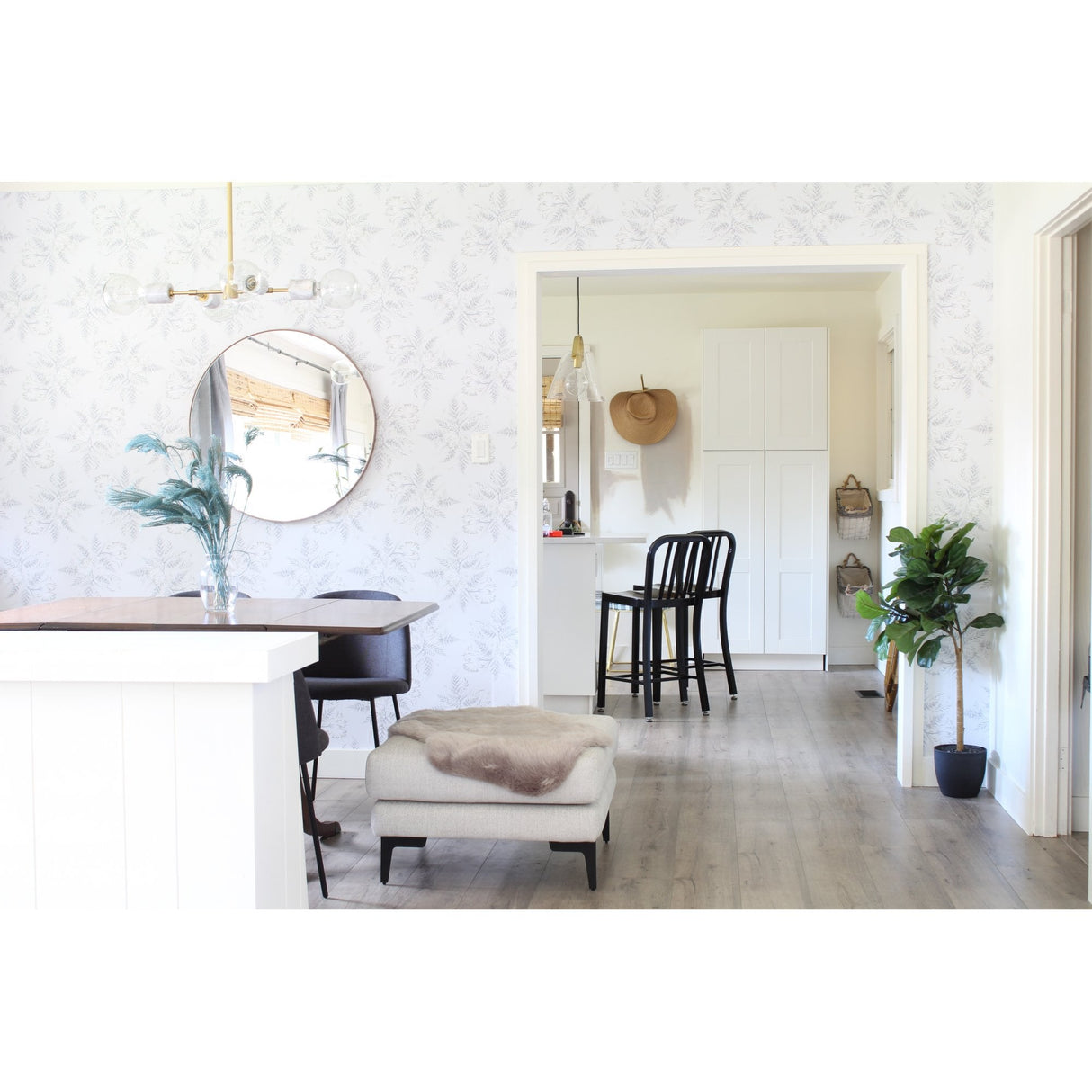 Asime Retro-Chic Brass Multi-Light Pendant