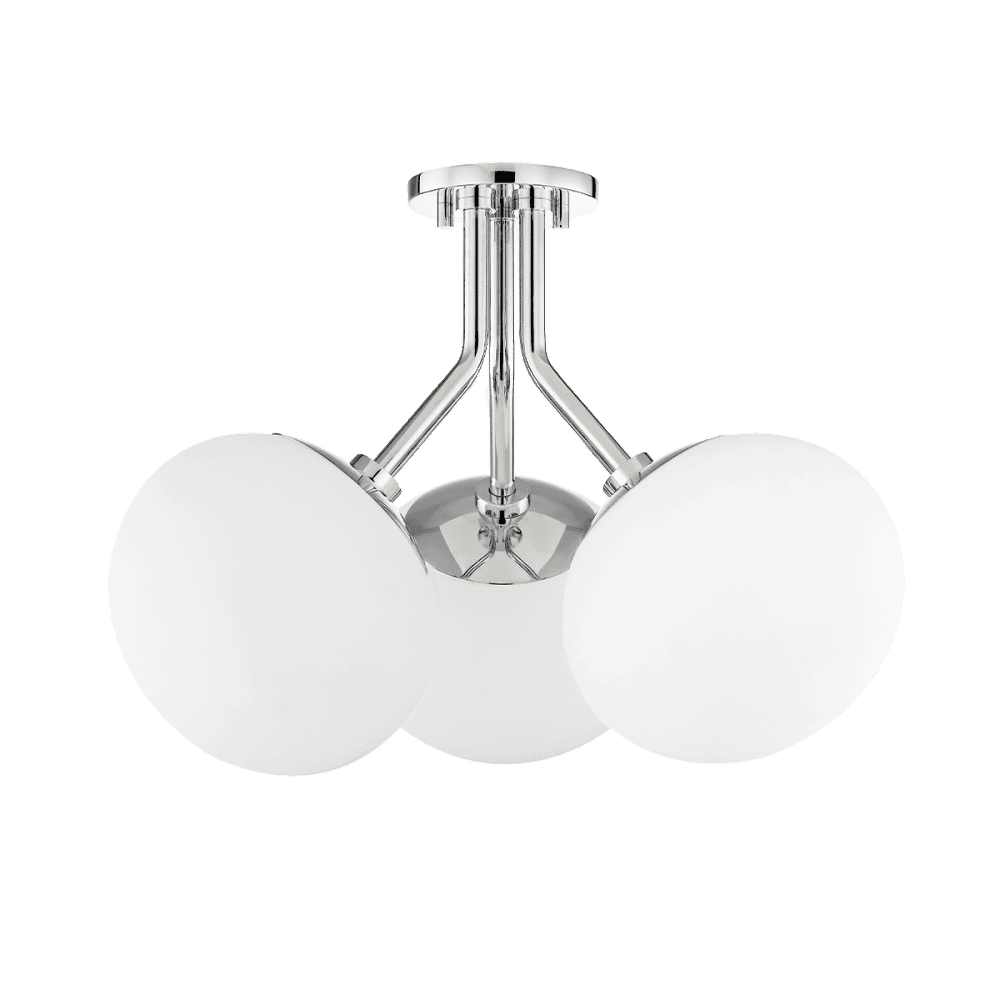 Estee Modern Elegance Polished Nickel Ceiling Light
