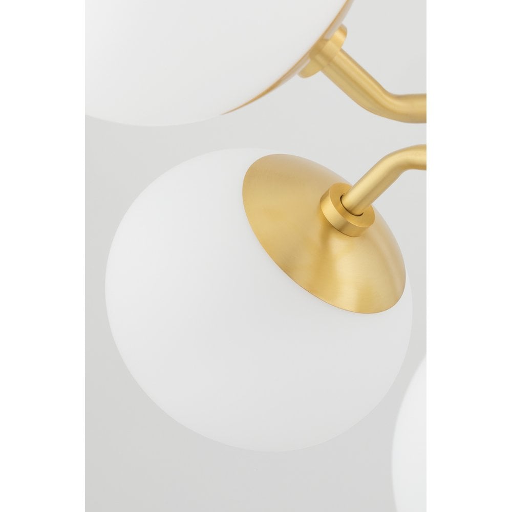 Estee Luxe Glass and Nickel Chandelier