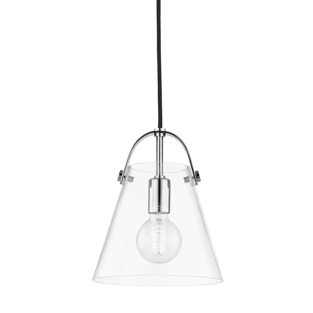 Karin Luxe Polished Nickel Hanging Light Fixture