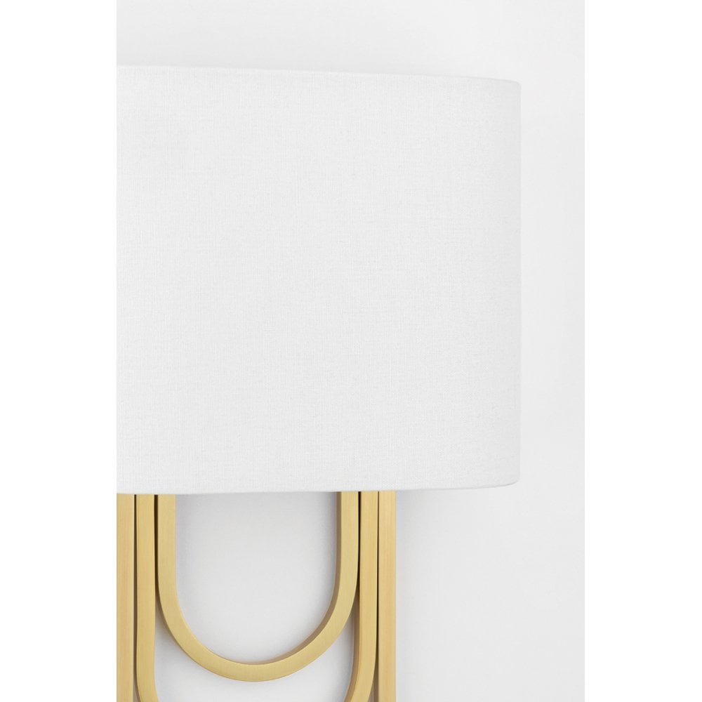 Farah Aged Brass Double Wall Light Fixture