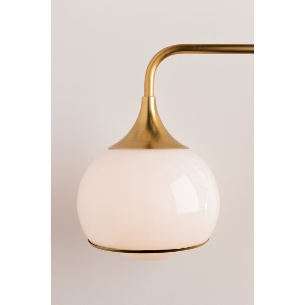 Reese Double-Shade Aged Brass Pendant Light