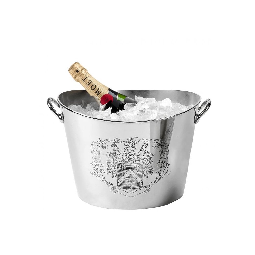 Glamorous Nickel-Finished Maggia Champagne Cooler