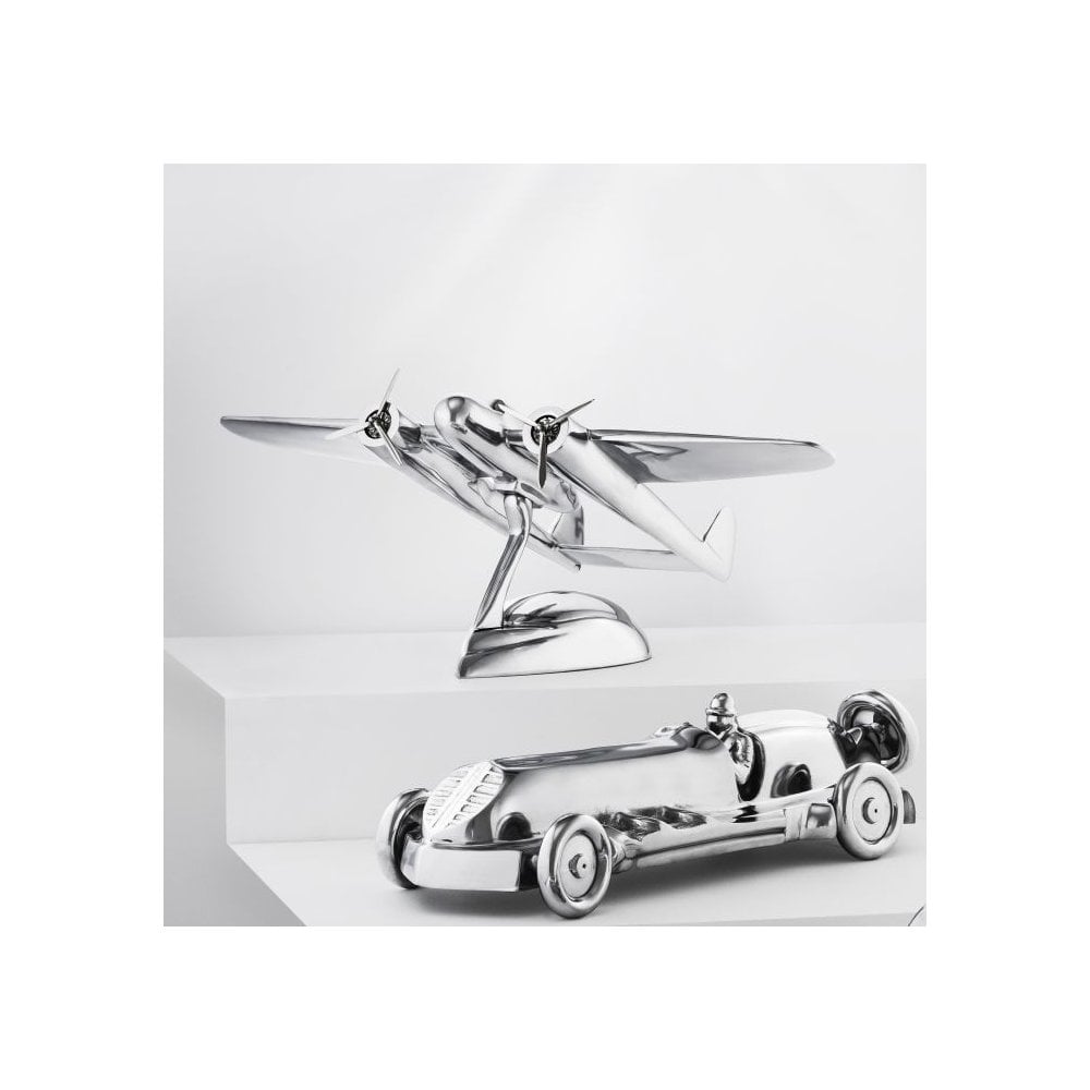 Fokker Dixieland Airplane Replica in Polished Aluminum