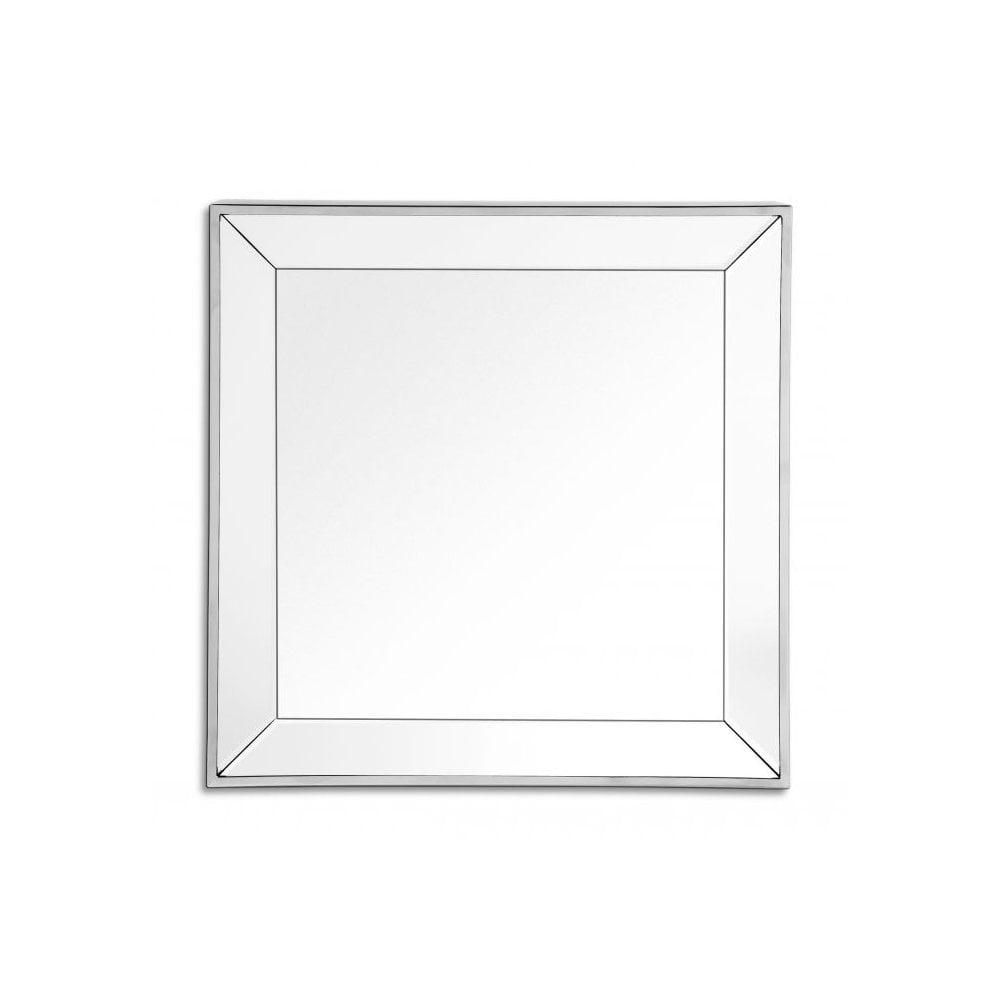 Ventura Square Mirror with Bevelled Nickel Frame