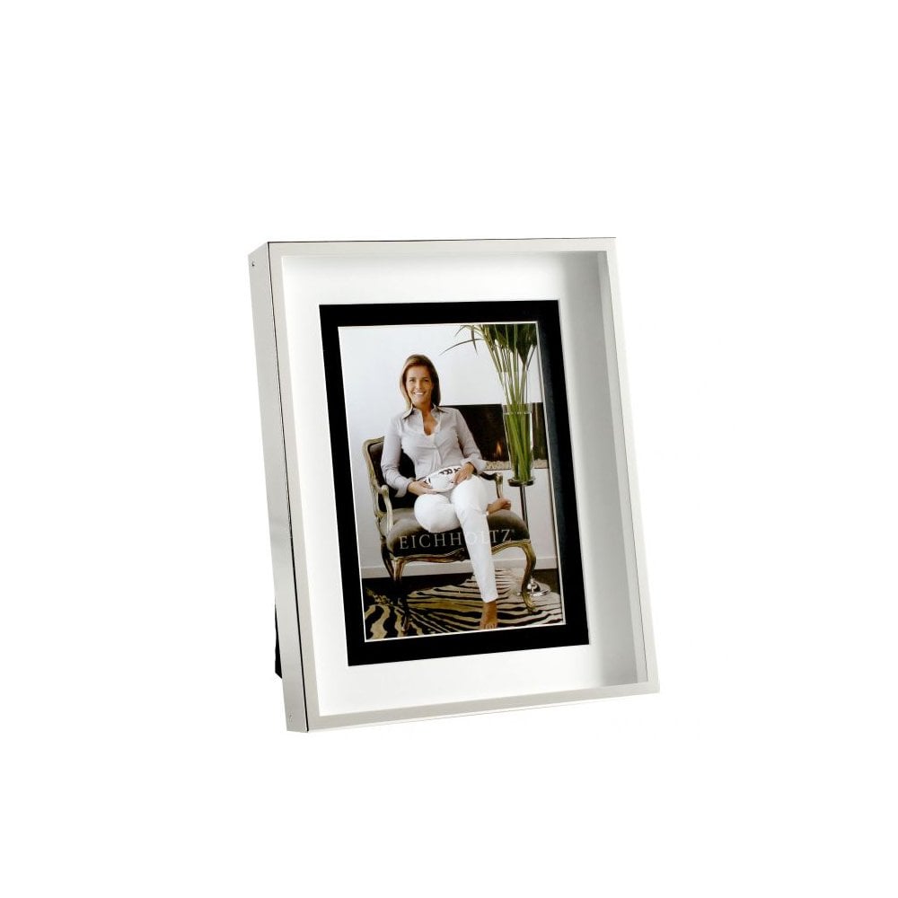 Silver-Plated Gramercy L Picture Frame with Clear Glass - 20.5 x 26 x 4 cm