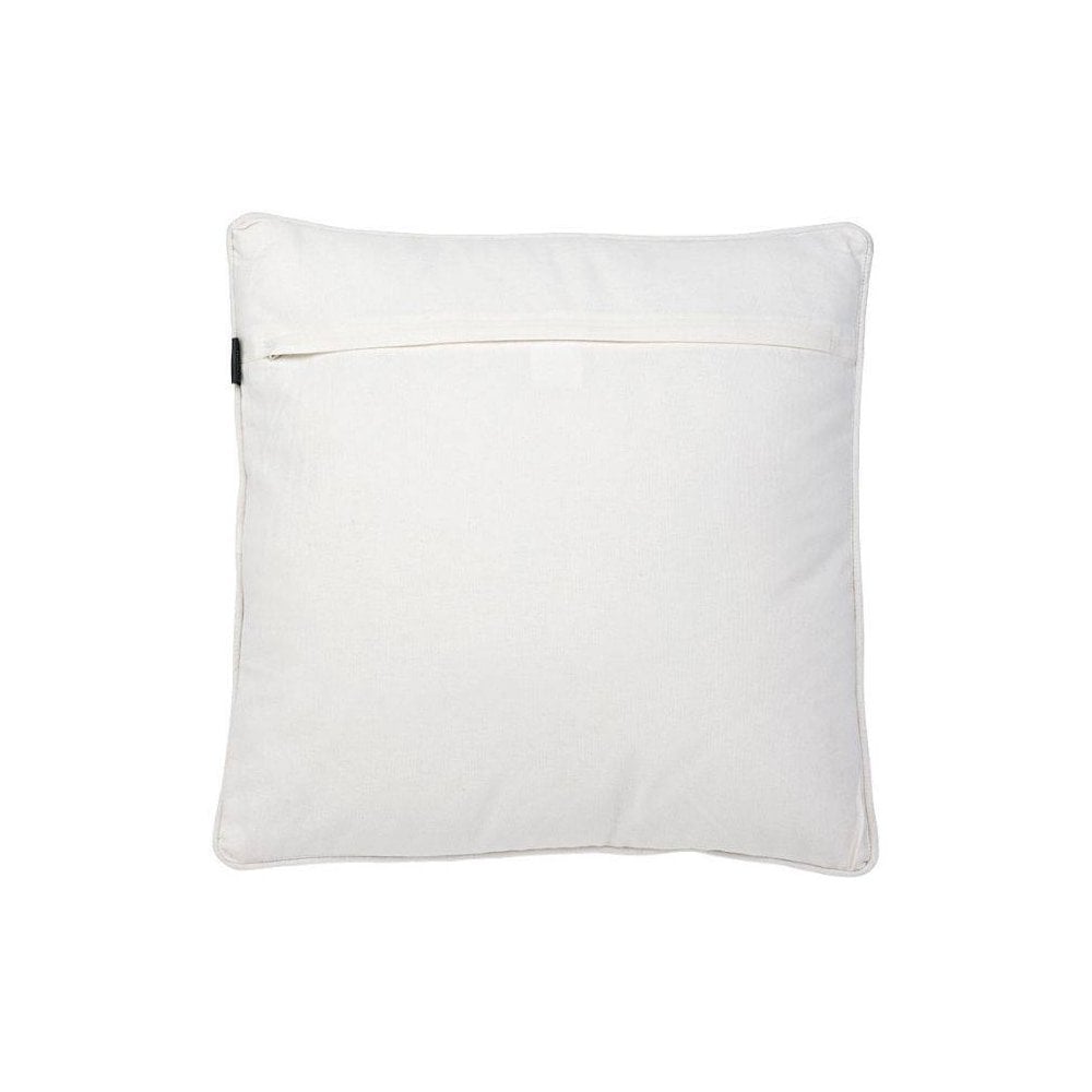 Bradbury Hand-Embroidered Pillow in Off-White, Orange, and Red