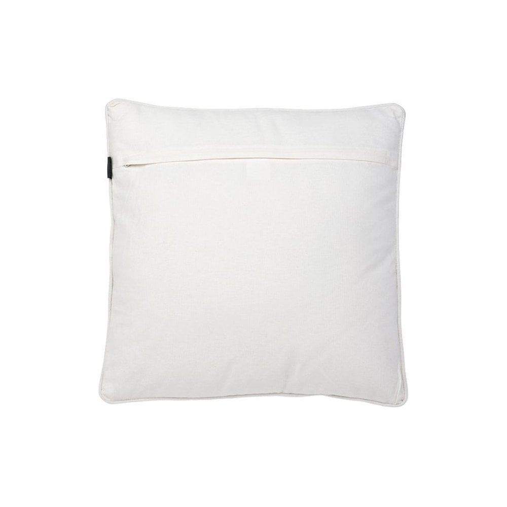 Monochrome Geometric Hand-Embroidered Pillow