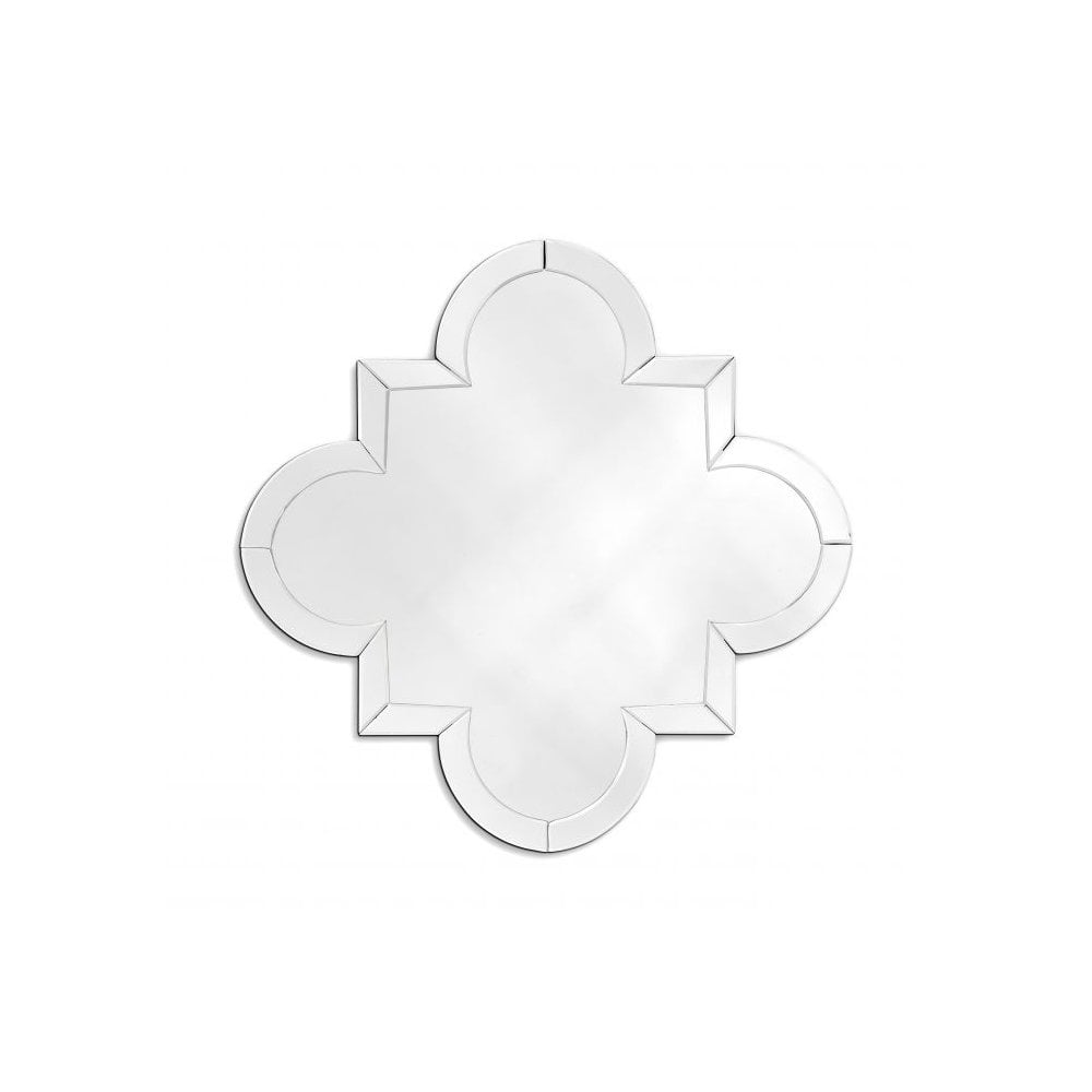 Gothic Quatrefoil Bevelled Mirror – 77 cm Elegant Indoor Wall Decor