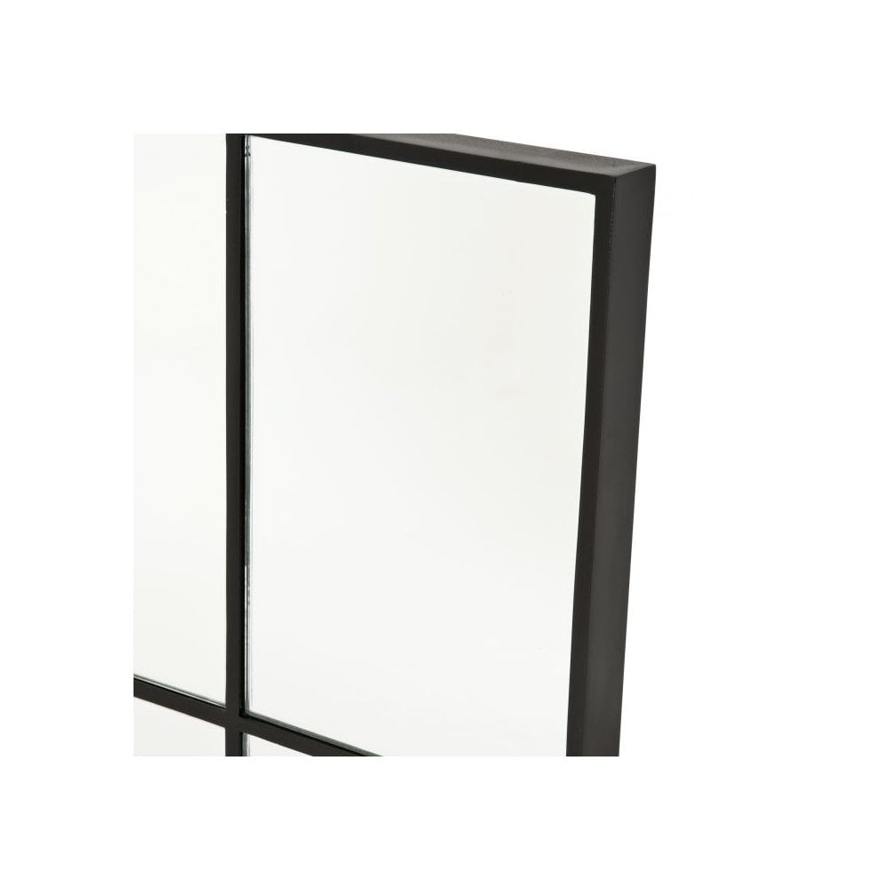 Elegant Mountbatten Mirror with Black Frame and Reflective Glass