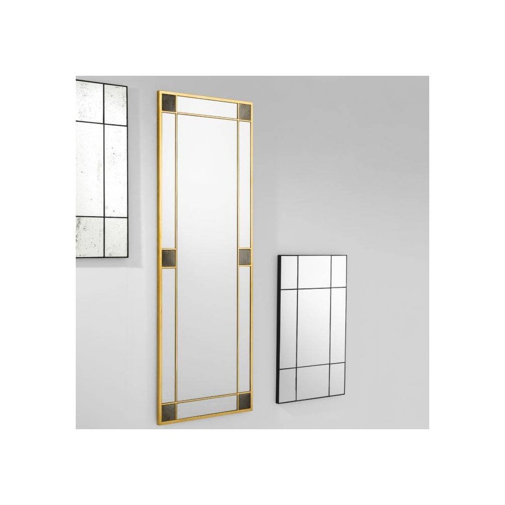 Elegant Mountbatten Mirror with Black Frame and Reflective Glass