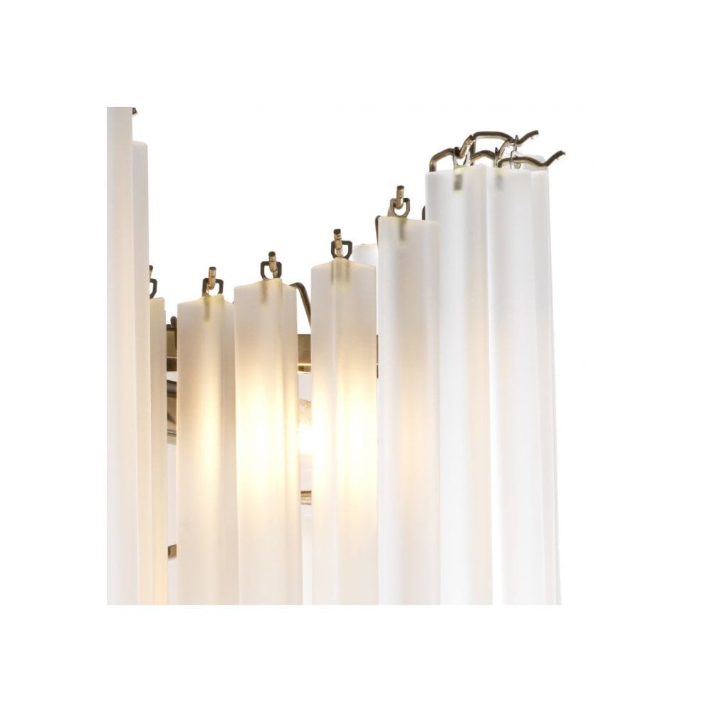 Luminous Constellation Chandelier, Nickel Finish, Frosted Glass