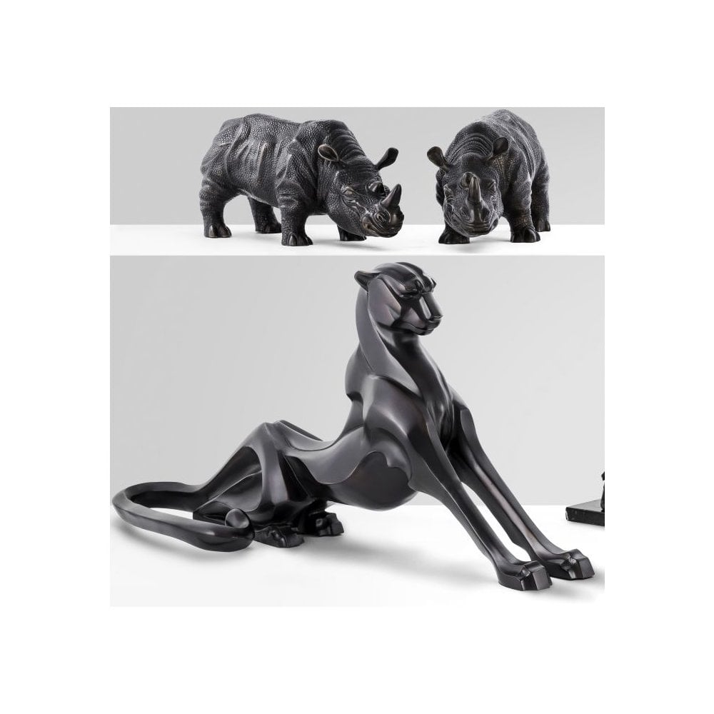Bronze Elegance: Majestic Cheetah Sculpture