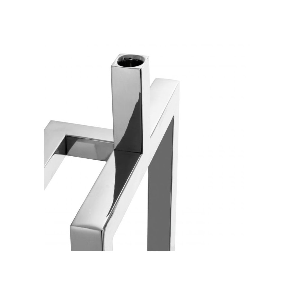 Nickel-Finished Urban Skyline Candle Holder