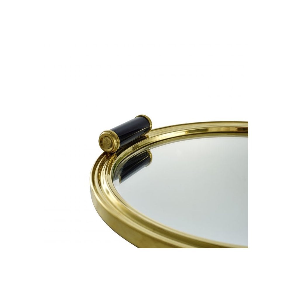 Grimoldi Luxe Polished Brass and Bevelled Mirror Tray