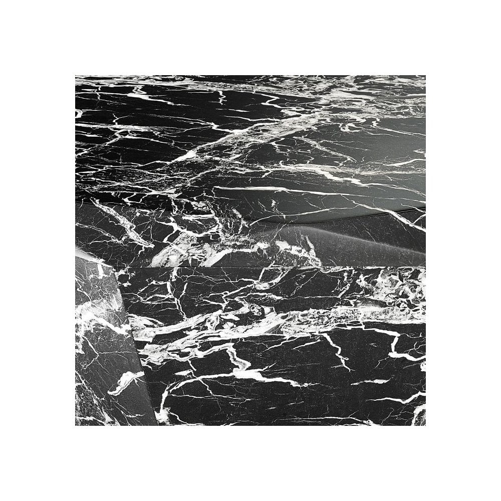 Diamond-Shaped Coffee Table in Black Faux Marble