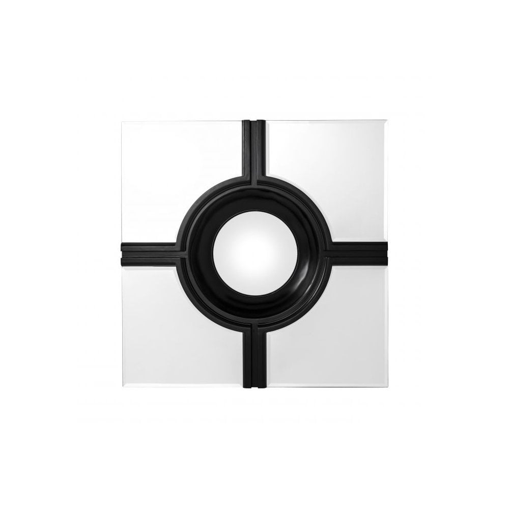 Lux Jagger: Black Framed Art Deco Convex Mirror