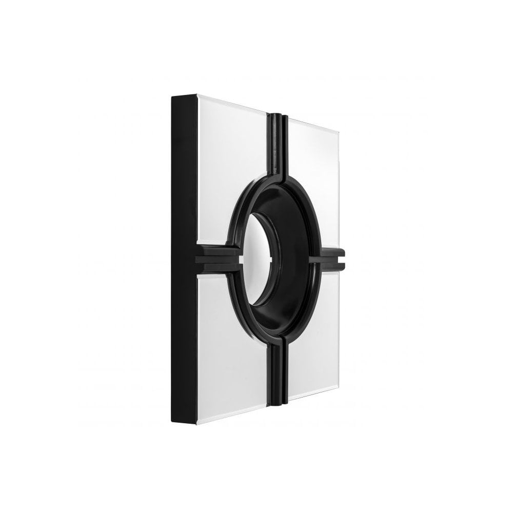 Lux Jagger: Black Framed Art Deco Convex Mirror