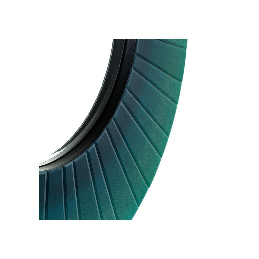 Emerald Sunburst Bevelled Mirror, Round Convex Design