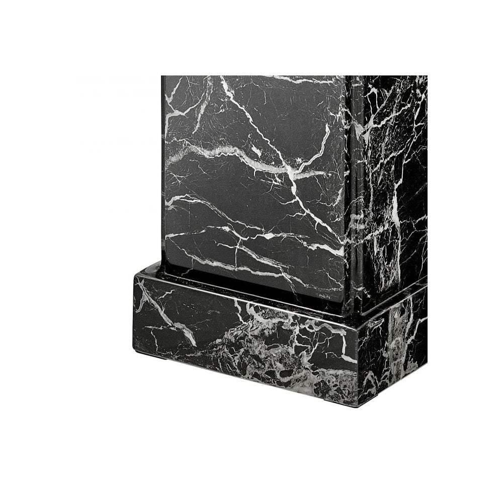 Caselli Black Faux Marble Pedestal Column