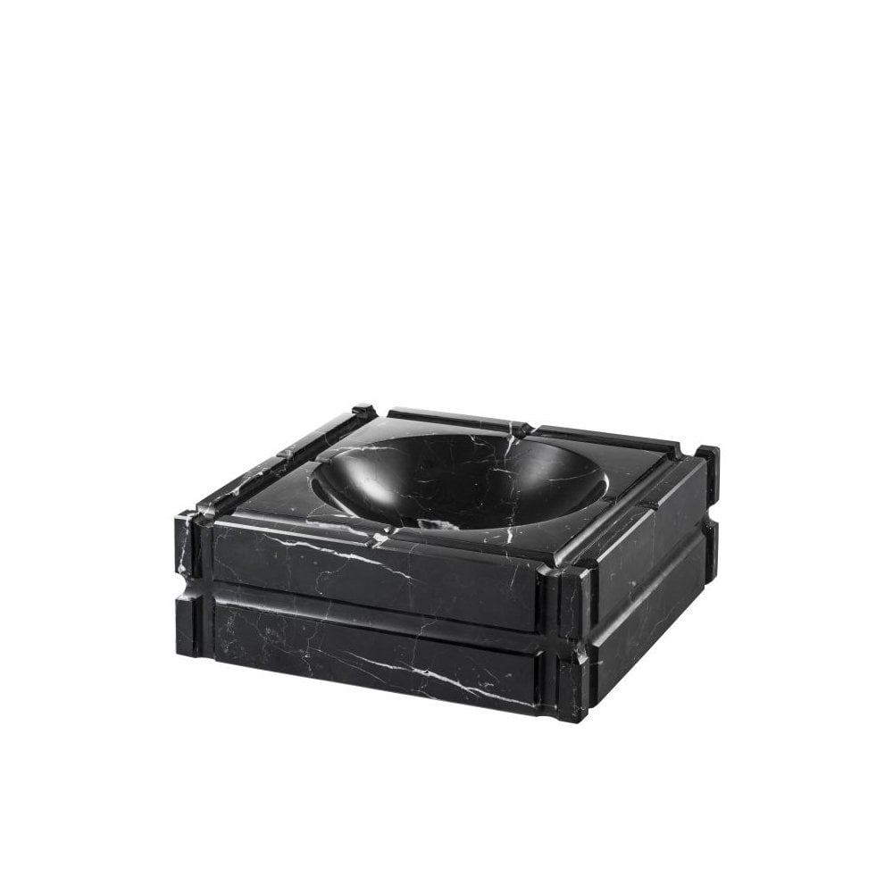 Nestor Art Deco Black Marble Ashtray