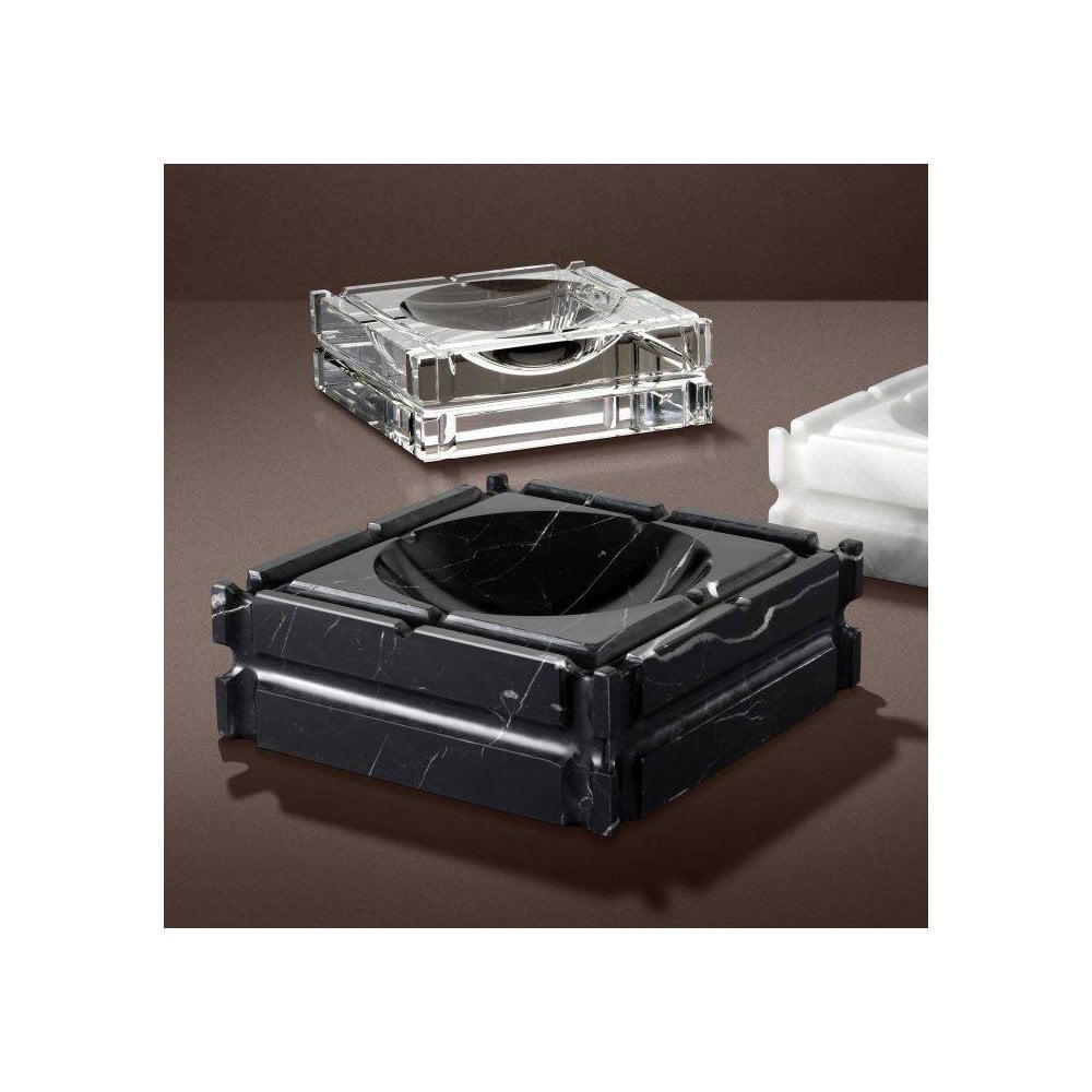 Nestor Art Deco Black Marble Ashtray