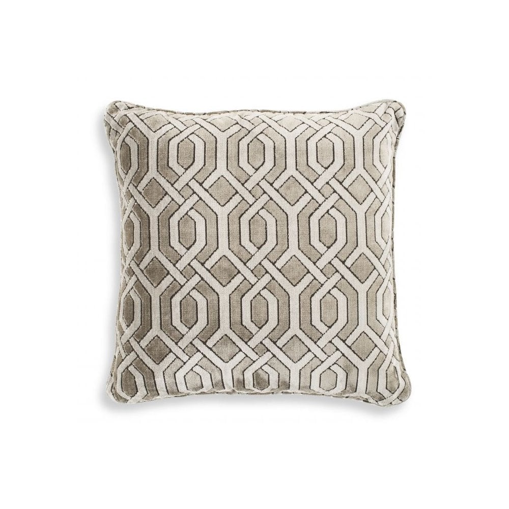 Trellis Grey Velvet Cushion