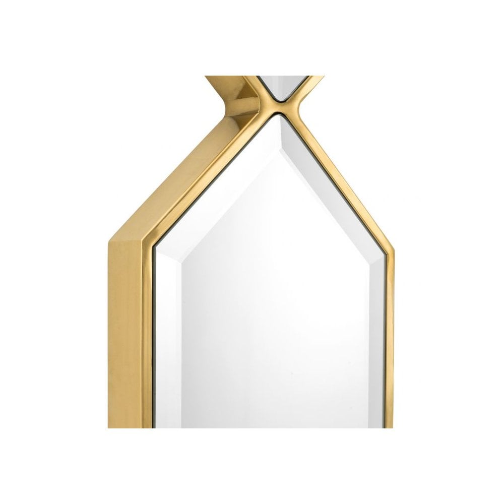 Gilded Saronno Hexagonal Mirror Trio with Bevelled Glass
