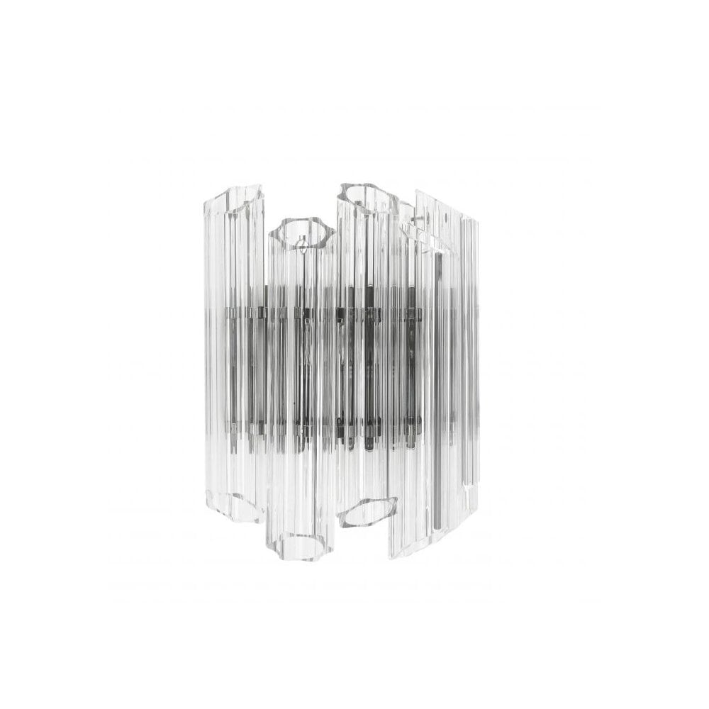 Glamorous Vittoria Wall Sconce with Clear Glass and Nickel Finish