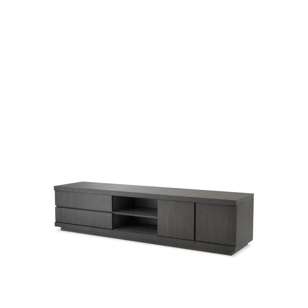 Crosby TV Console, Charcoal Oak Finish
