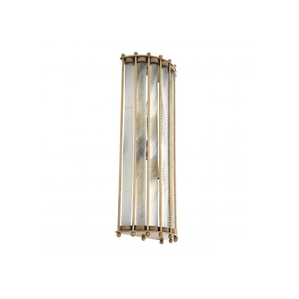 Vintage Elegance Wall Lamp: Tiziano with Antique Brass and Handcrafted Glass Detailing