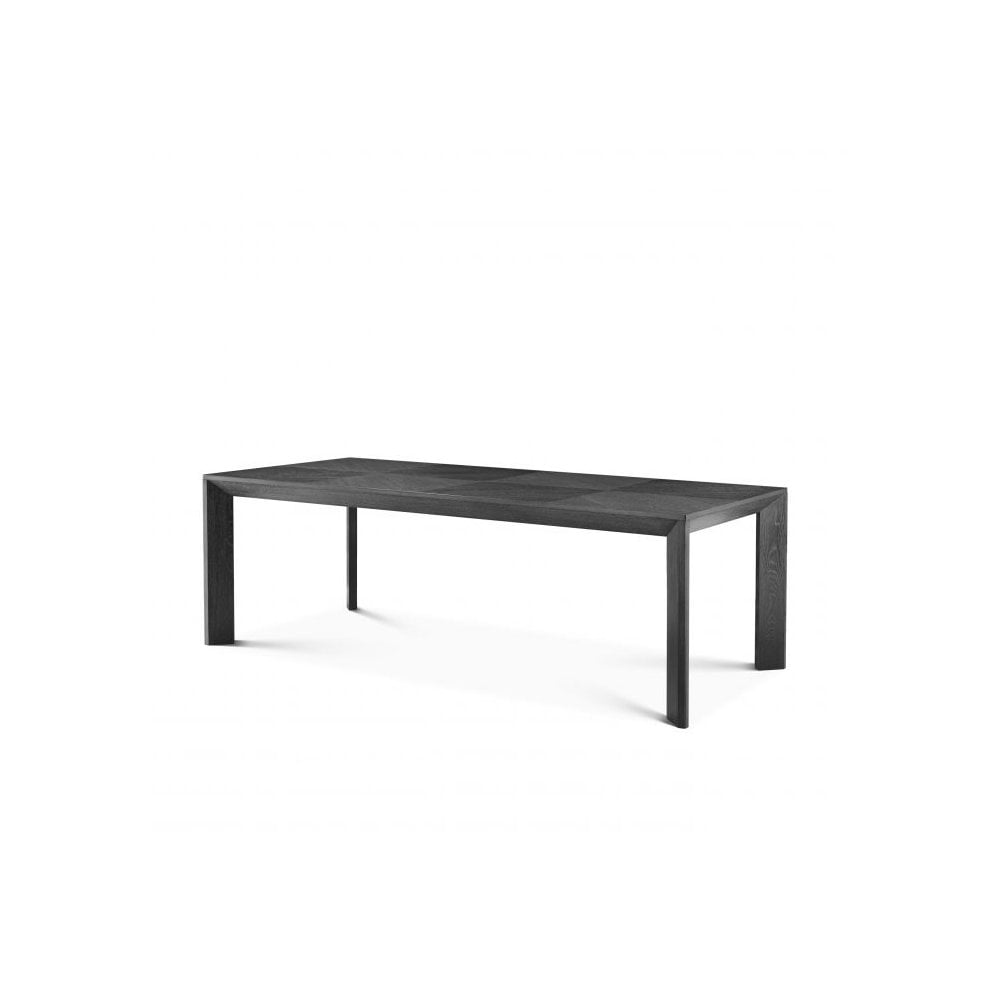 Tremont Charcoal Oak Dining Table with Diagonal Legs