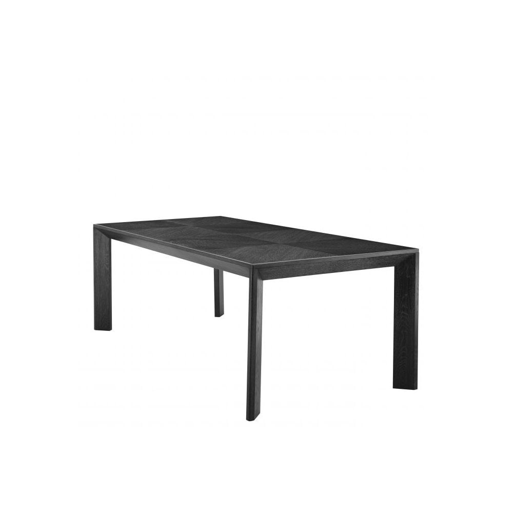 Tremont Charcoal Oak Dining Table with Diagonal Legs
