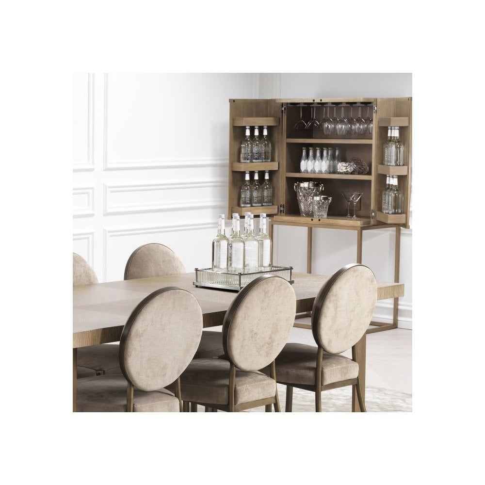 Cora Rectangular Nickel Tray with Mirror and Glass Rods