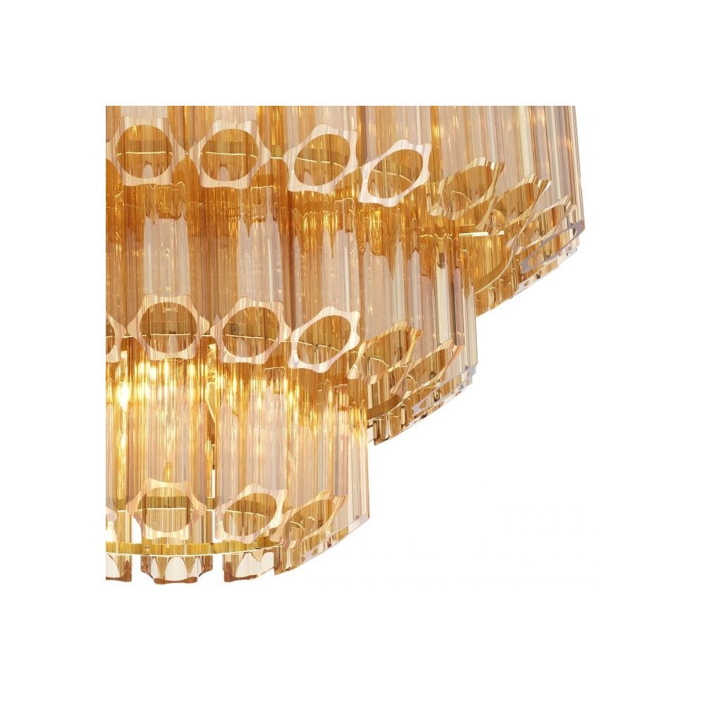 Vittoria S Chandelier: Luxurious Gold Glass and Finish
