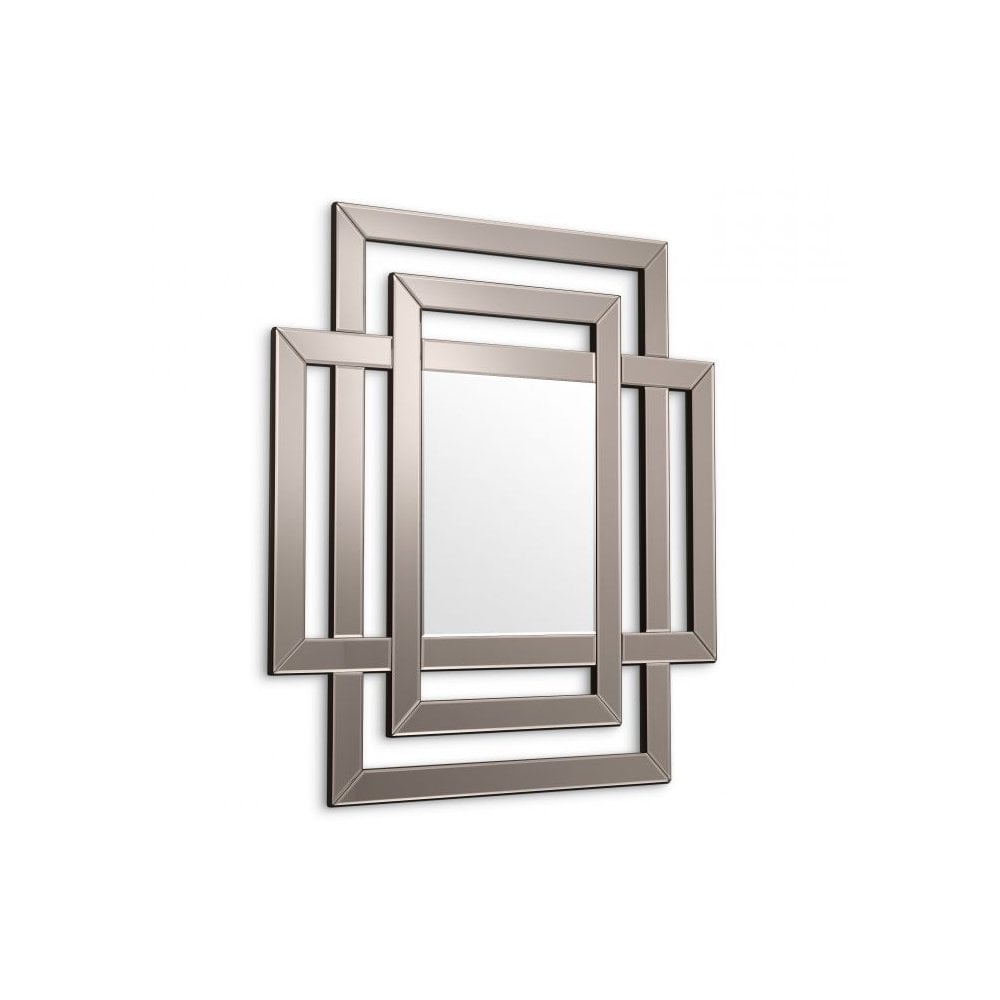 Mortimer Interlocking Bronze Mirror Glass