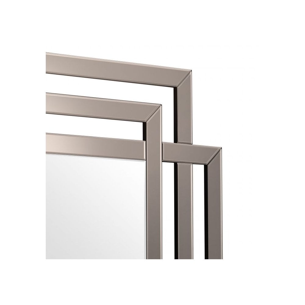Mortimer Interlocking Bronze Mirror Glass