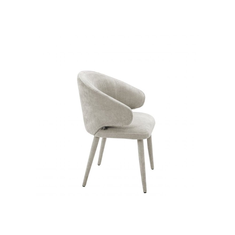 Cardinale Dining Chair in Clarck Sand with Upholstered Legs