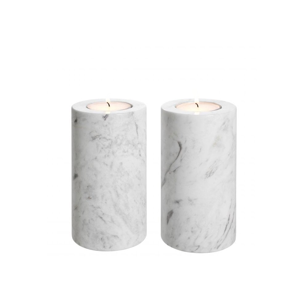 Marble Elegance: Tobor M Tealight Holder Duo
