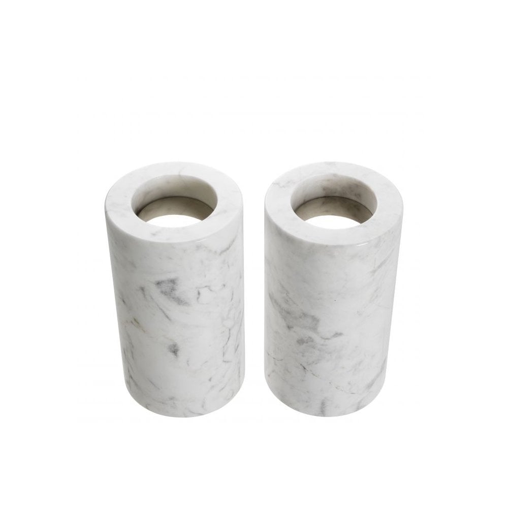 Marble Elegance: Tobor M Tealight Holder Duo