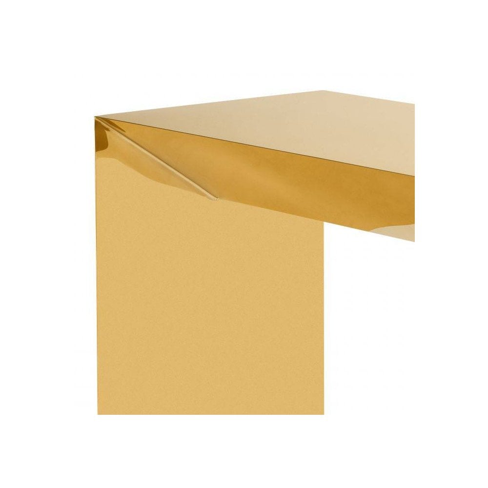 Elegant Carlow Gold-Finished Console Table