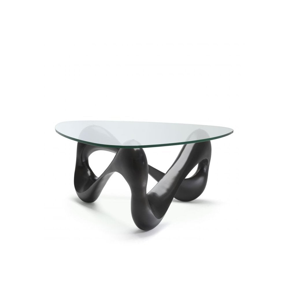 Aventura Bronze and Glass Coffee Table with Sculptural Touch